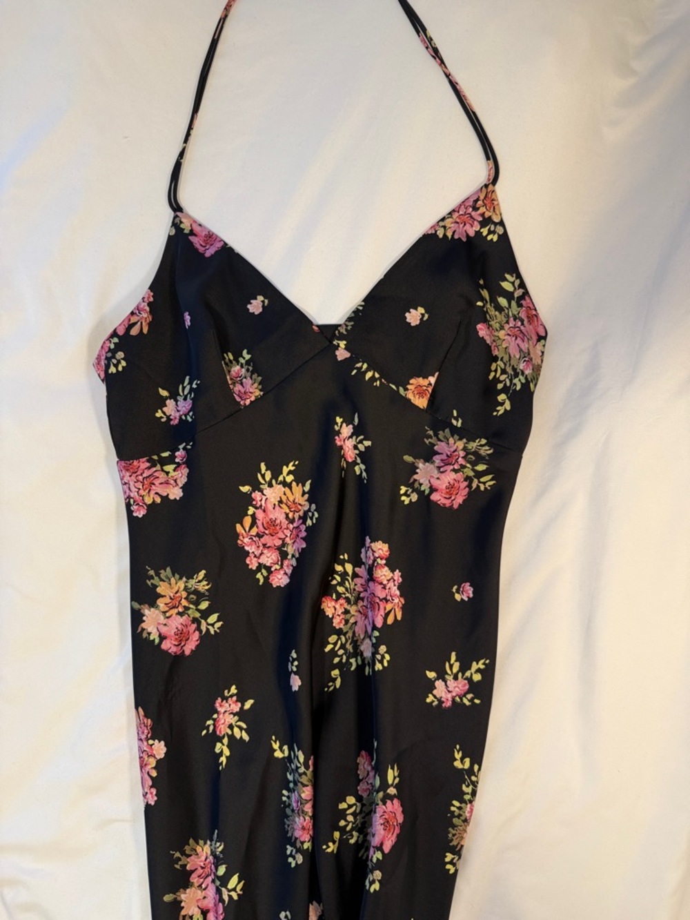 Zara Floral Satin Slip Dress